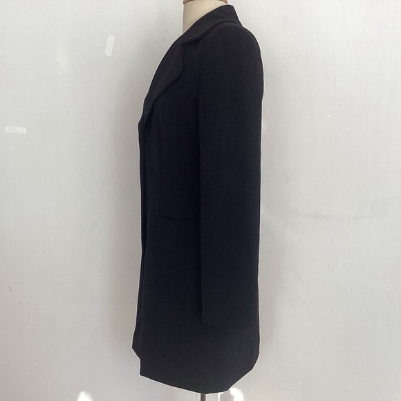 Tempo Paris long fitted power classic tailored two button lined black blazer 6 - Picture 3 of 10